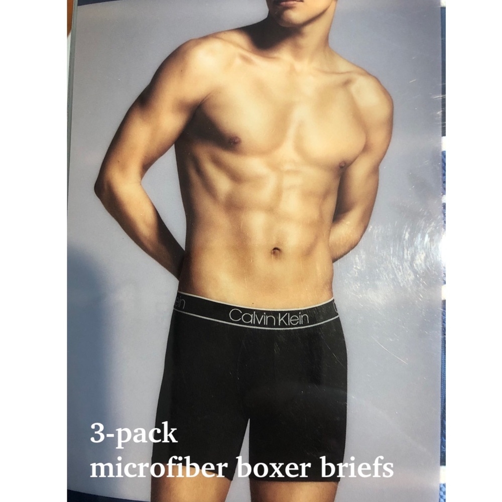 Calvin Klein 3-pack microfiber boxer briefs - blue